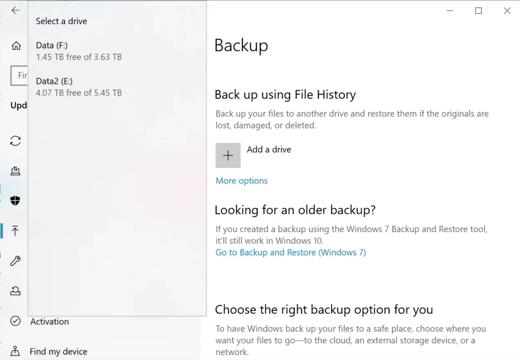 backup USB drive