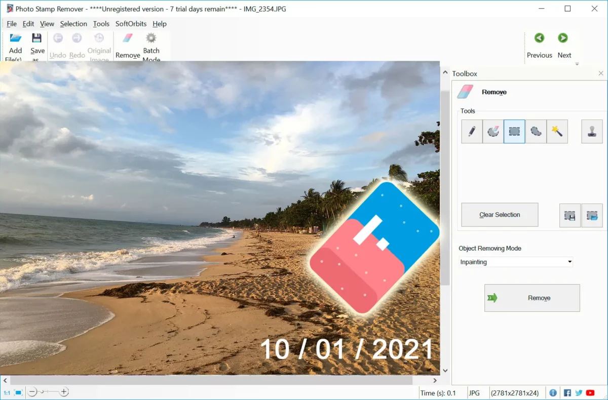 Watermark Remover to erase watermarks
