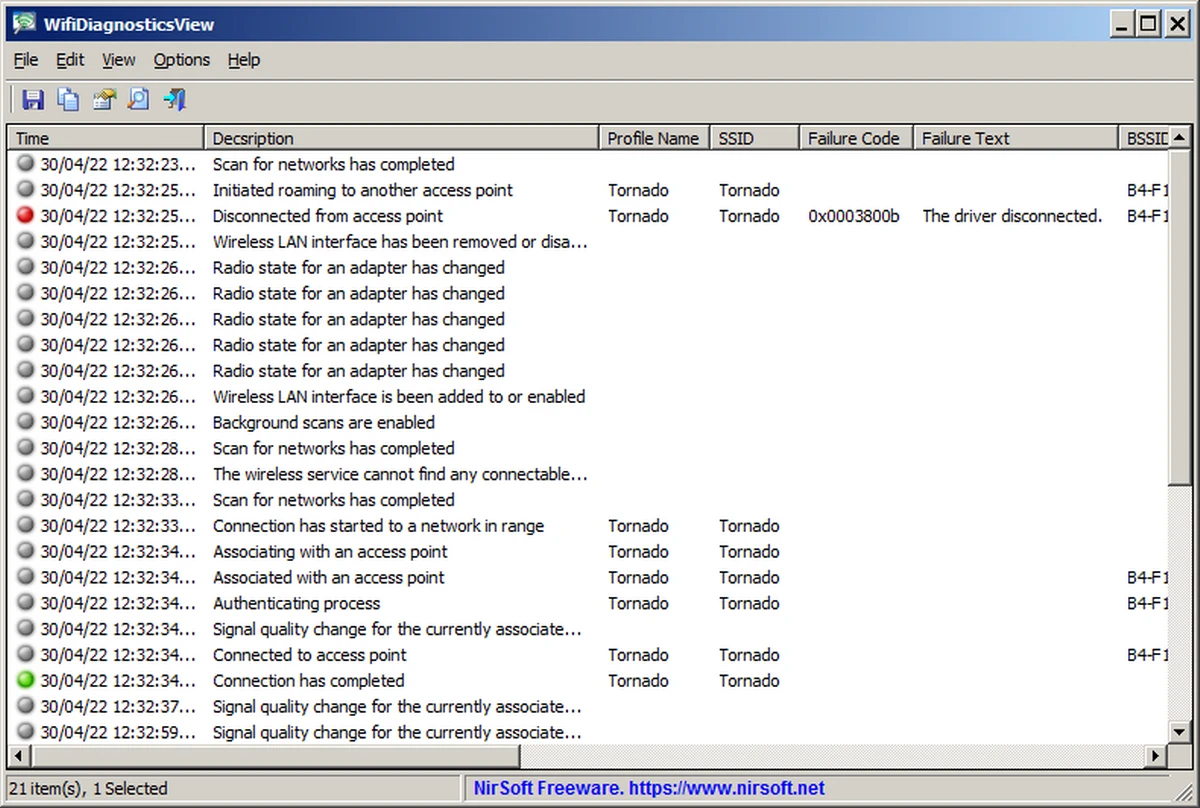 WiFiDiagnosticView working