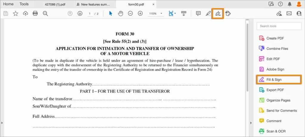 Sign documents in Windos using Adobe Acrobat Reader
