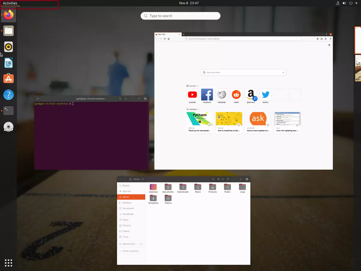 How to use the Linux user interface