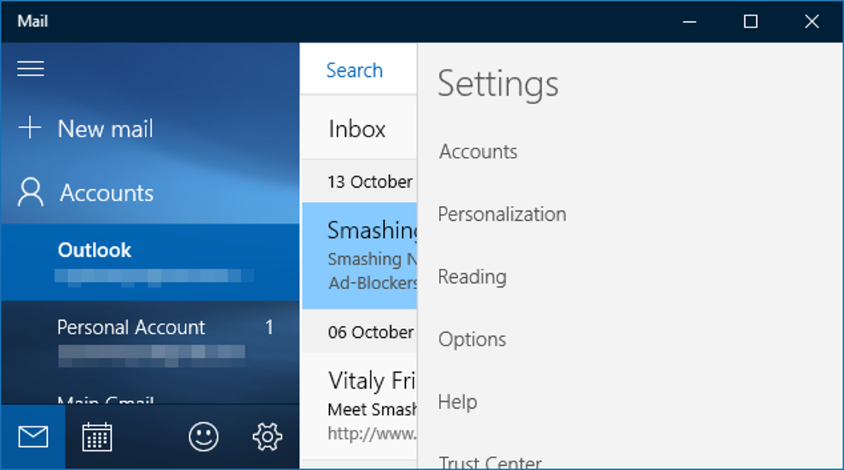 Windows removing apps for Mail and calendar management
