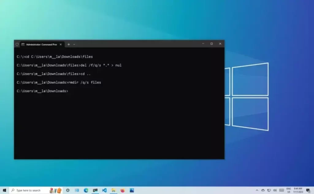Different methods to erase files and folders on Windows