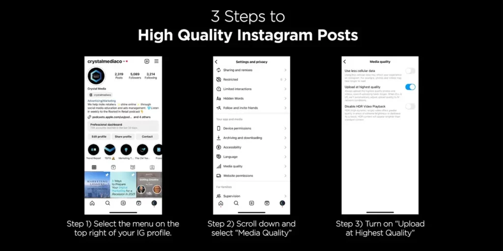 Instagram hidden function steps