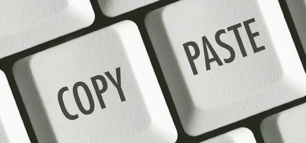 Copy and paste shortcuts in Windows