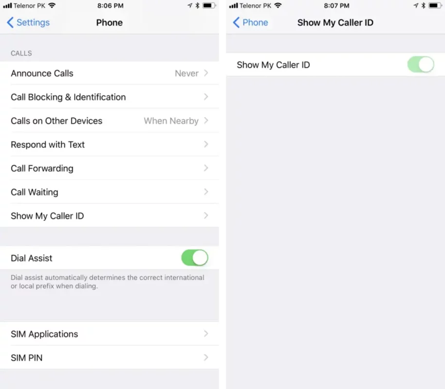 Activate the hidden number feature in iPhone