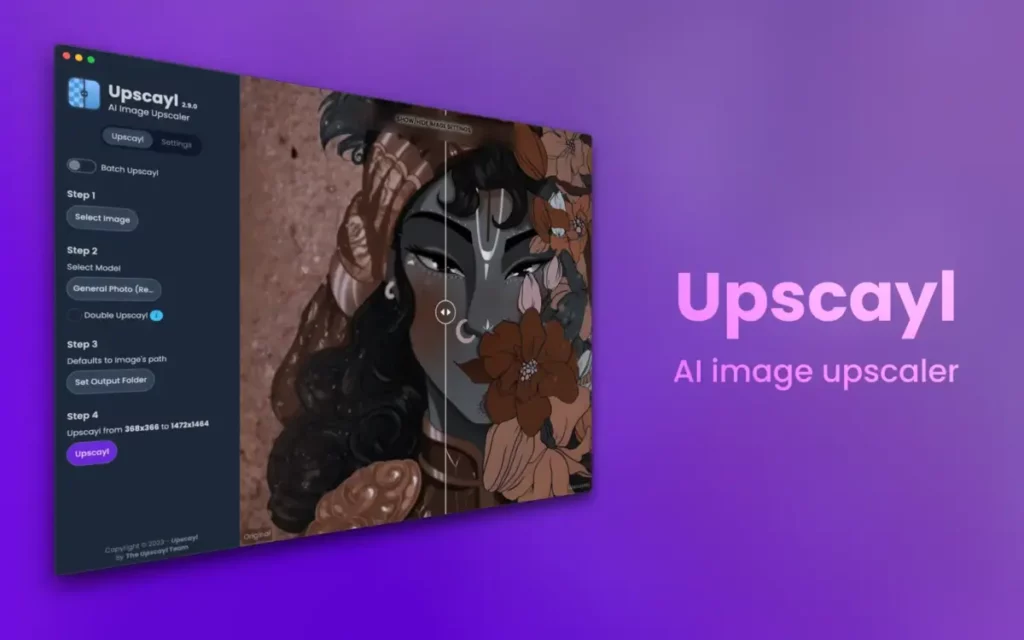 How to use Upscayl edition tool for your image