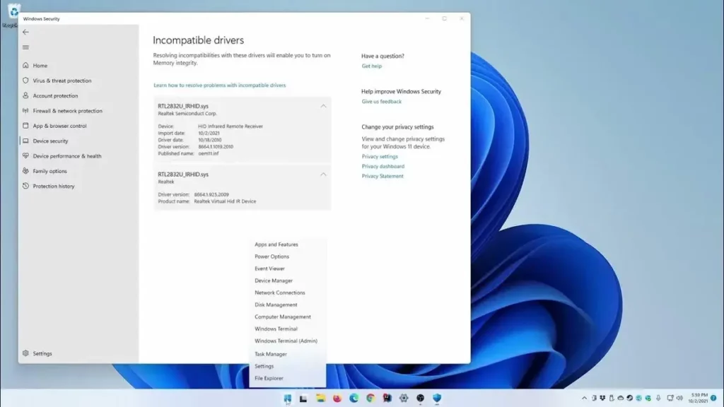 The memory integrity issue in Windows and how to fix it
