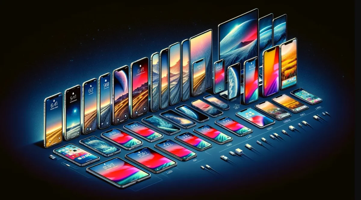 Different screen apple devices