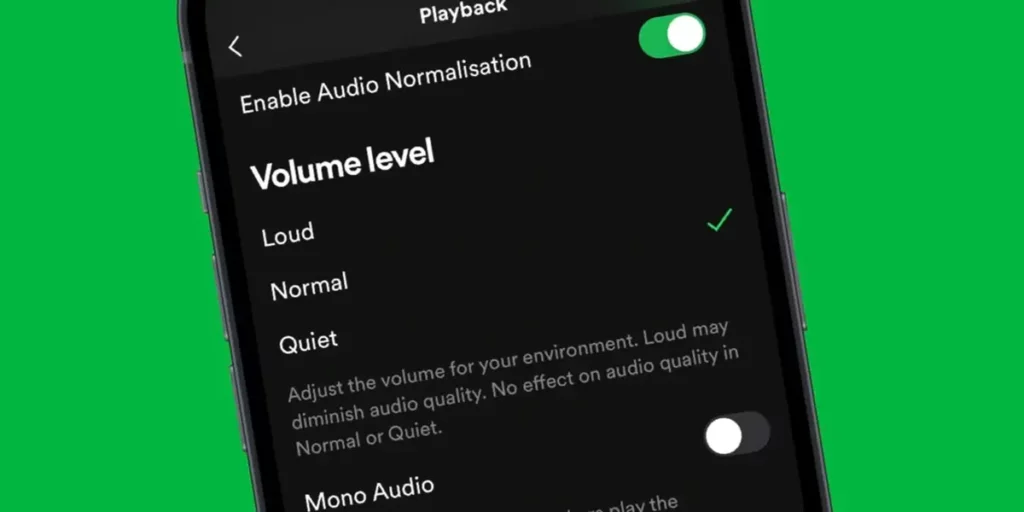 The Spotify audio normalisation feature
