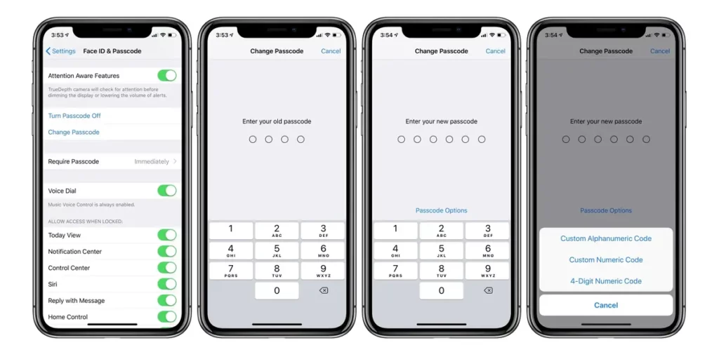 How to change lock screen password in iPhone