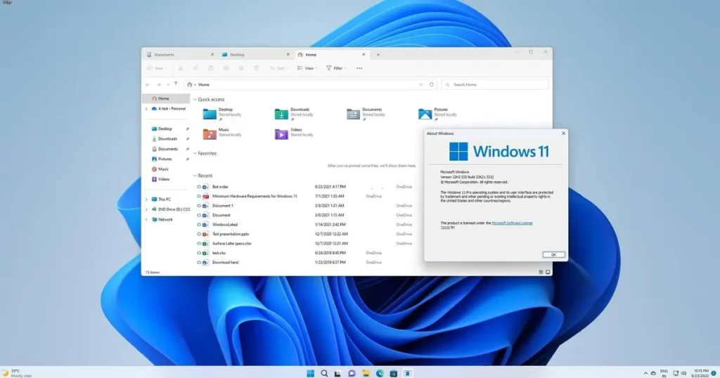 New update in Windows 11 File Explorer tabs