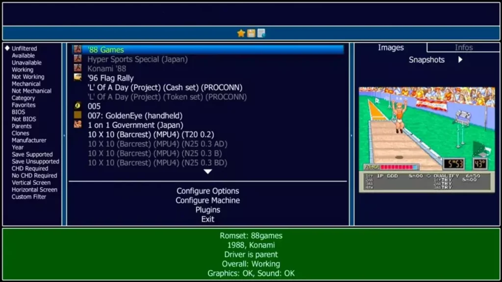 MAME games