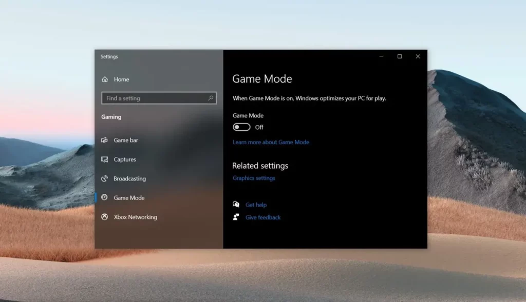 How does Windows game mode work?