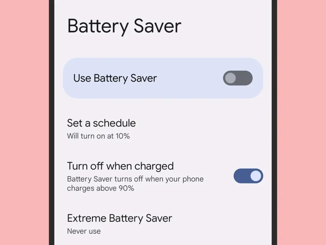 How does Save battery mode work in Android