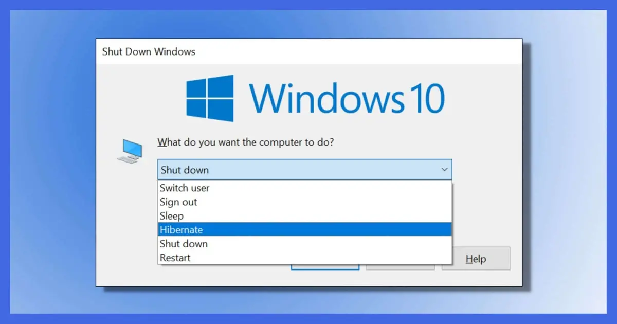 Windows 10 Hibernation mode