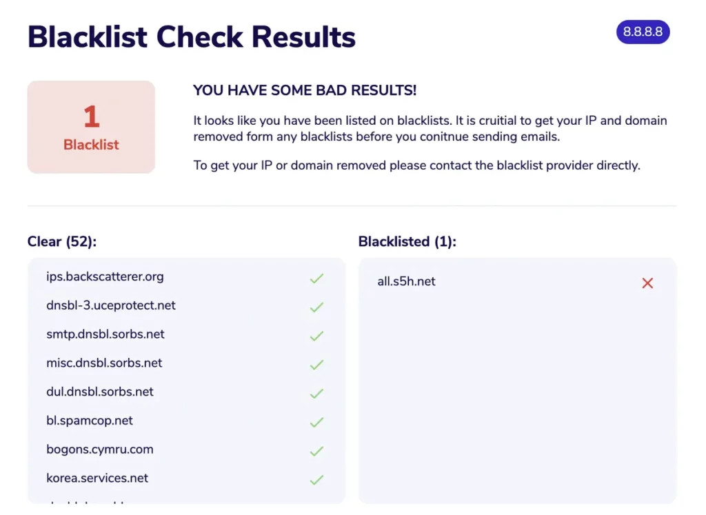 Prevent your e-mail account for being blacklisted