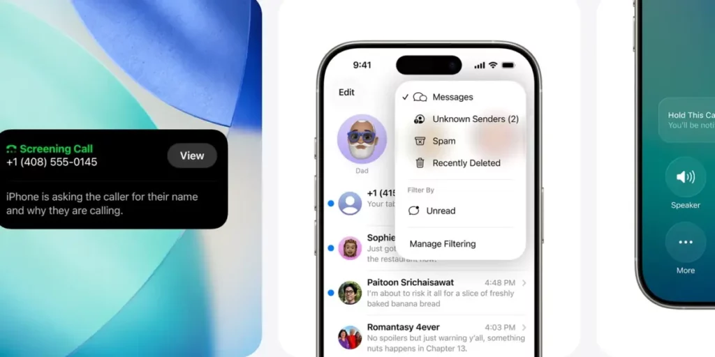 Google's call filter copying homage in Apple