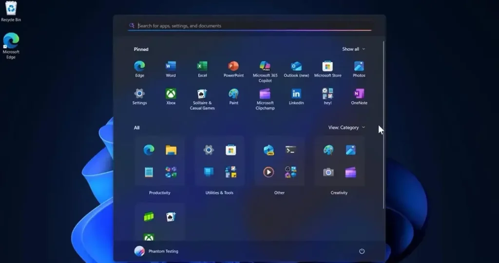 Microsoft changed Start Menu in Windows 11