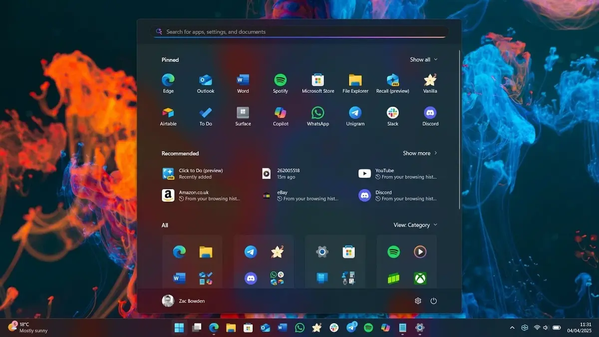 Settings in Windows 11