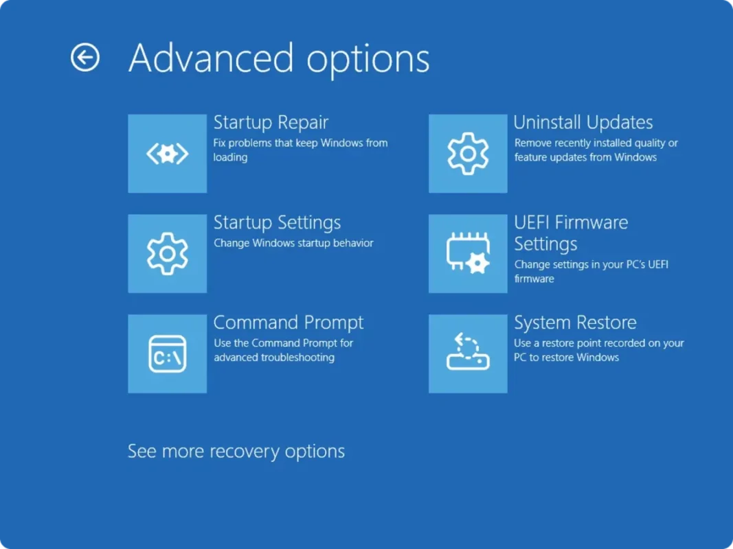 Windows 11 advanced settings menu