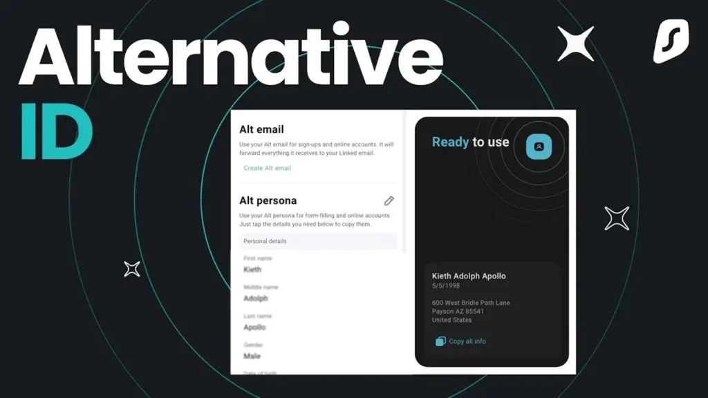 What does the Alternative ID feature of some VPN do?