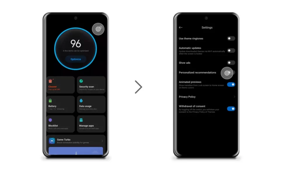 Xiaomi blocking screen