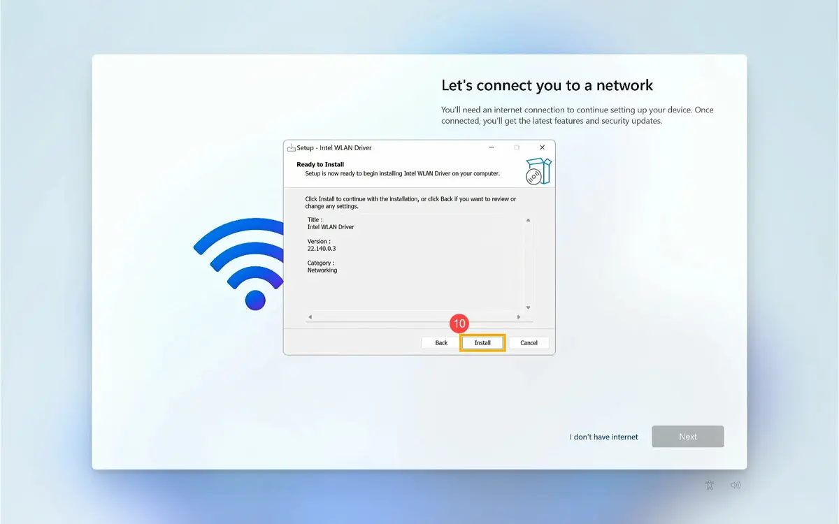Internet connection in Windows 11