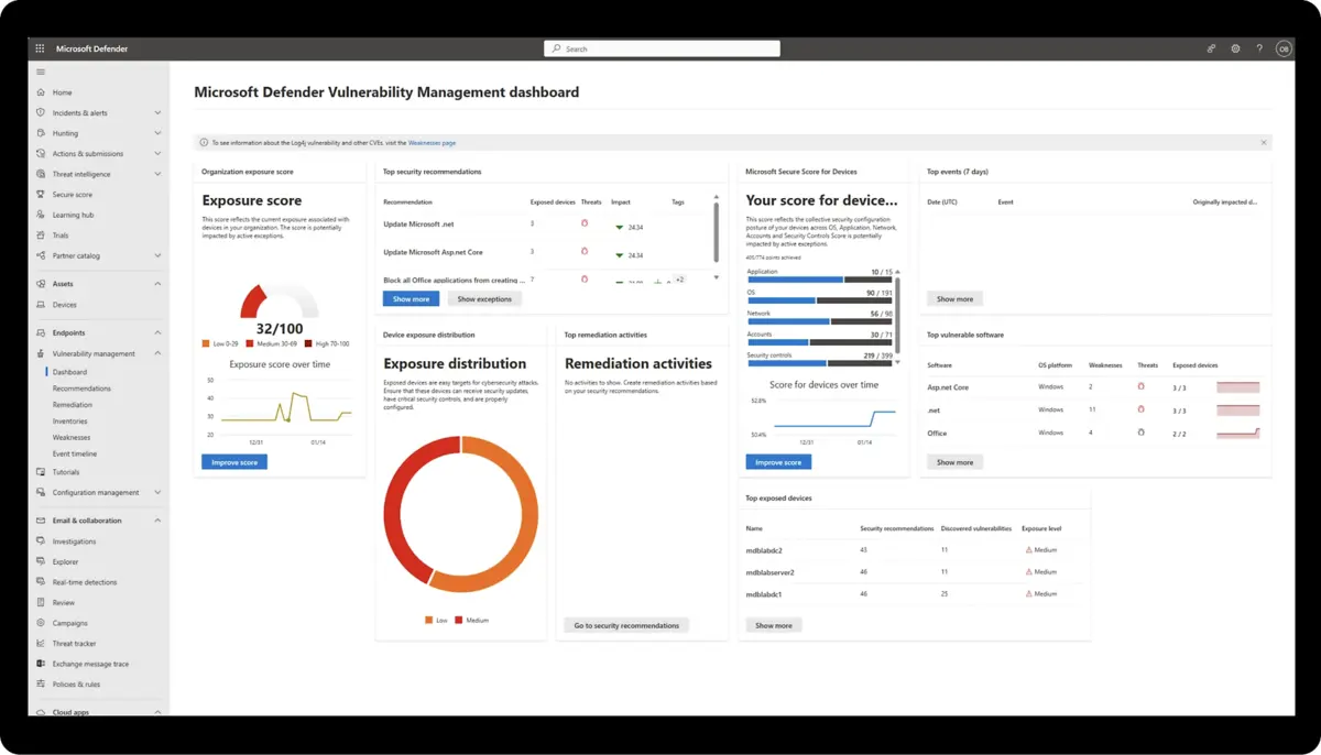 Windows Defender main features