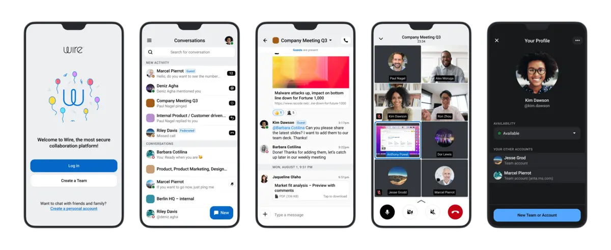 Wire messaging app