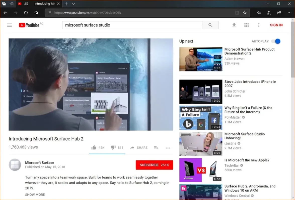 YouTube platform Windows Update