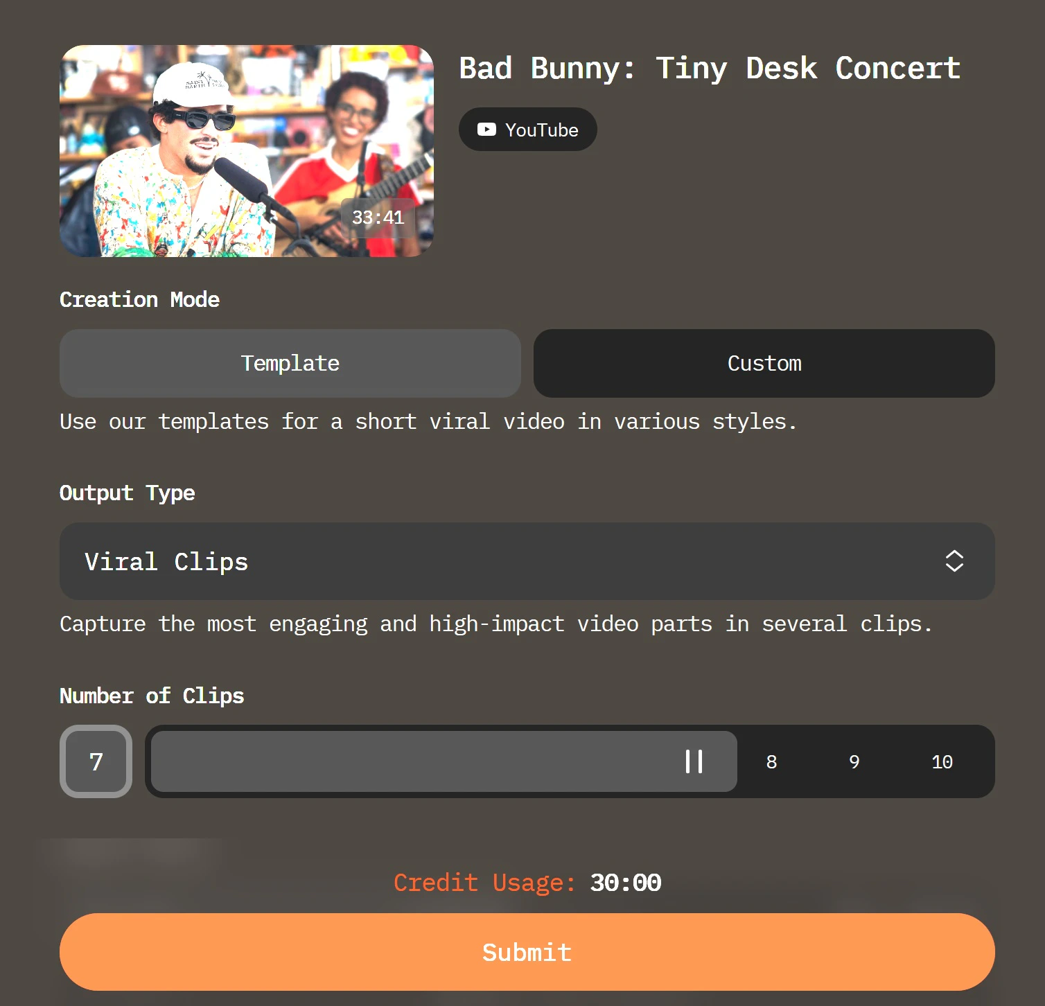 batch clips from long videos