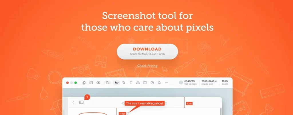 Shottr tool for Mac screenshot process