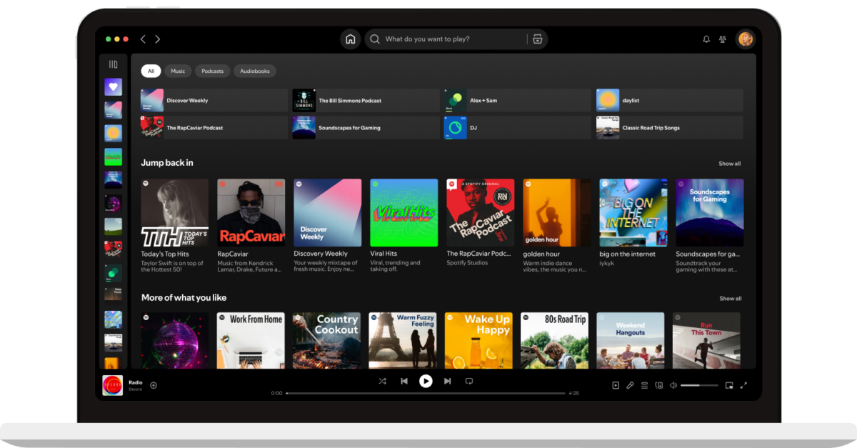 Spotify interface sound problems