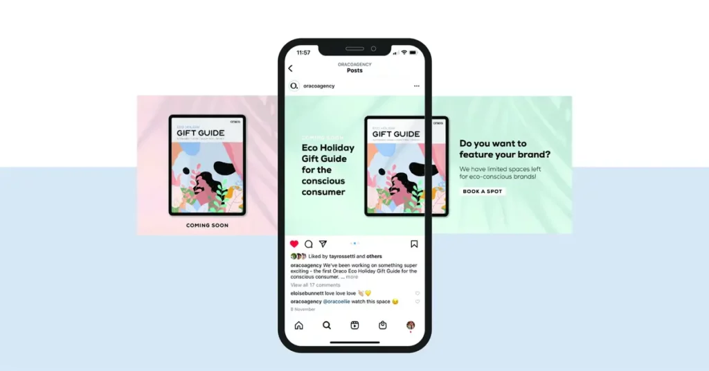 Continuous carousel Instagram creation