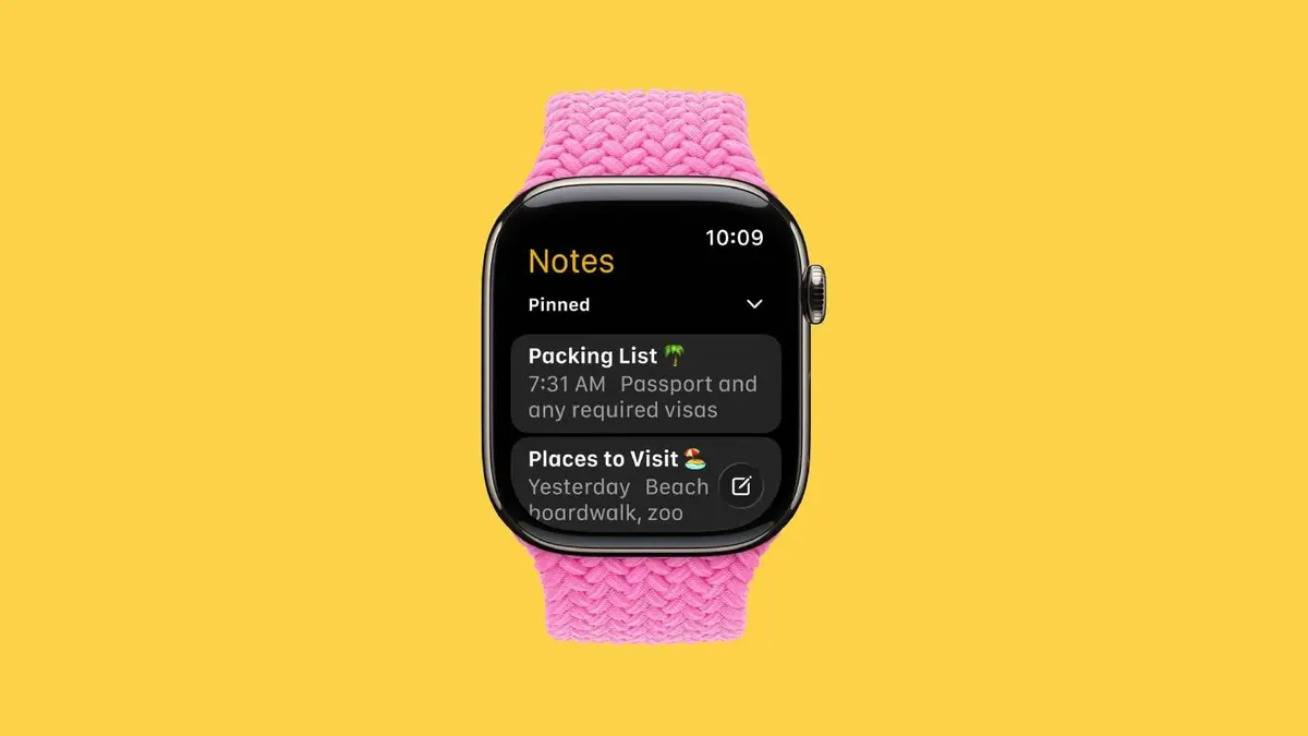 watchOS 26 now has a native Notes app
