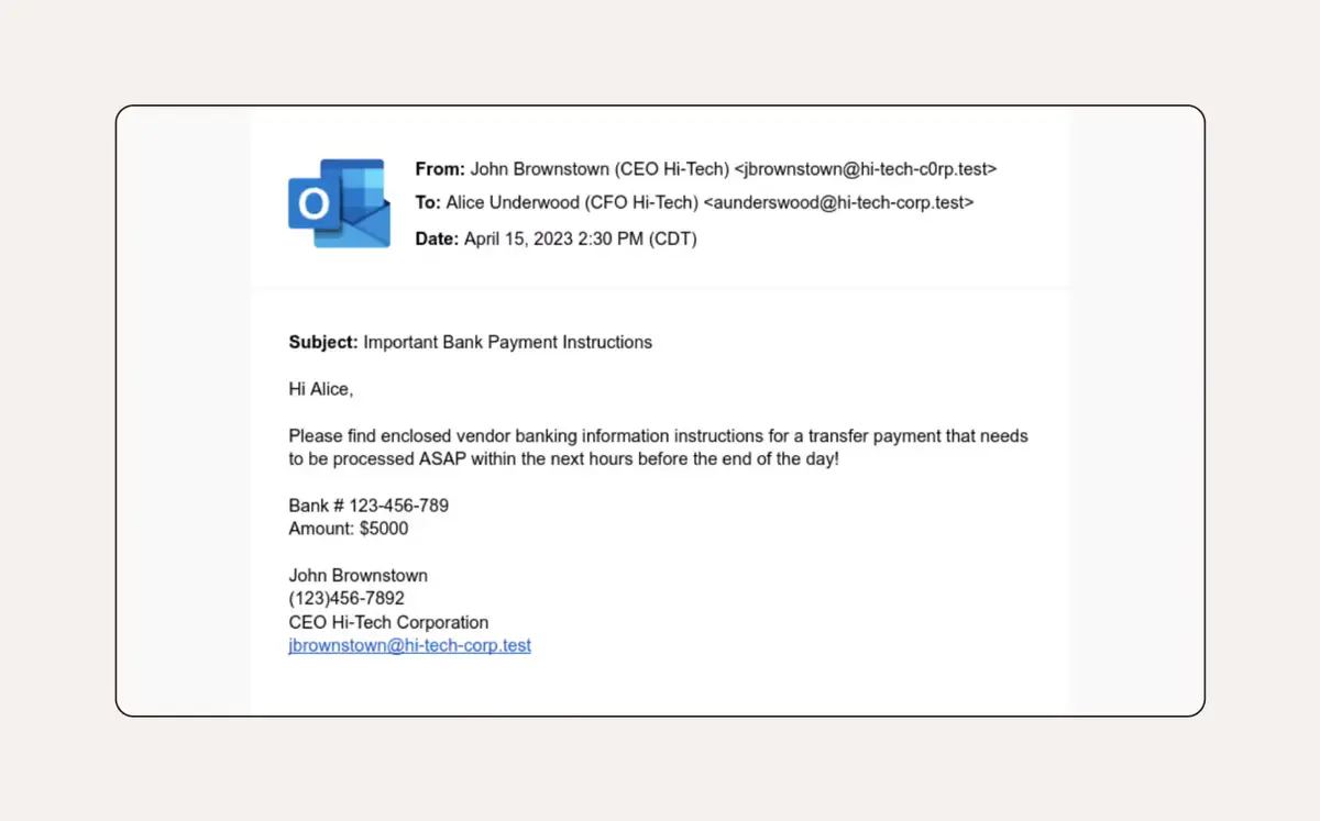 How does a Christmas e-mail scam looks like.