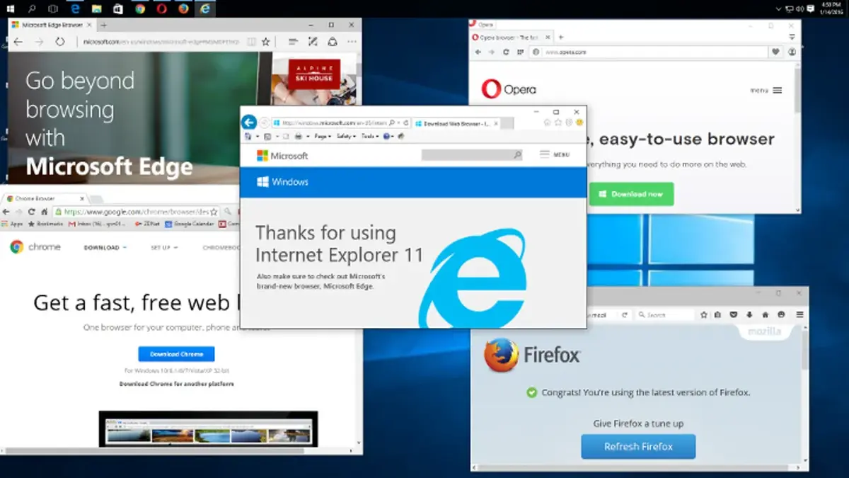 Windows web browser options