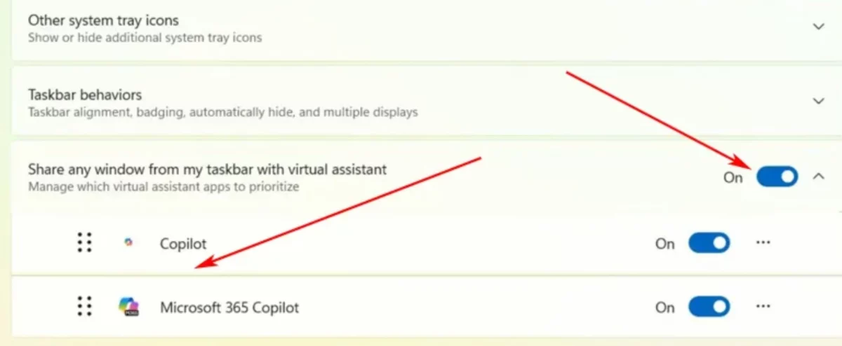Copilot taskbar windows 11