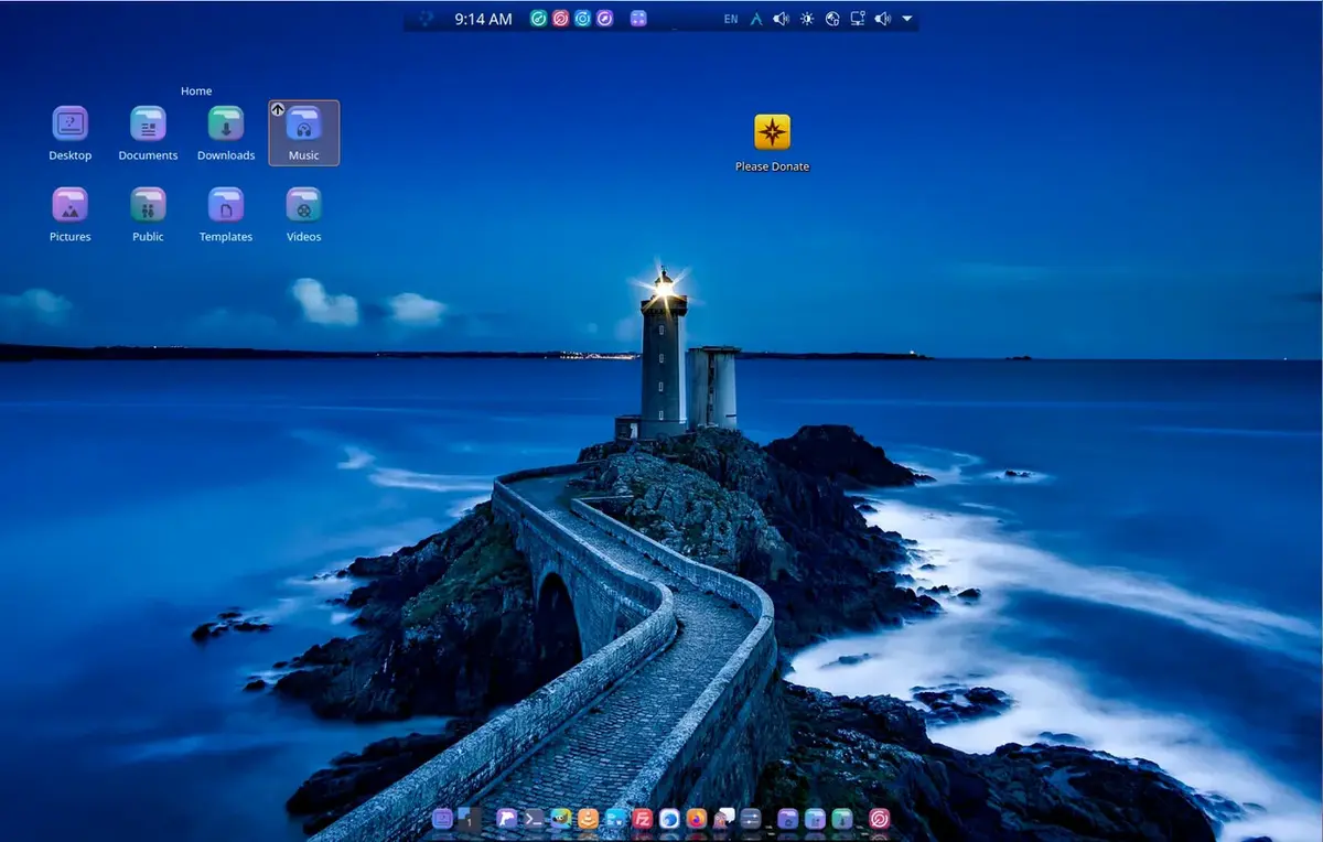 Linux interface tryes to imitate Windows