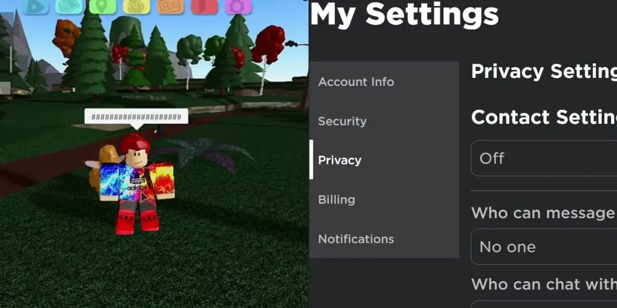 Roblox world parental control settings