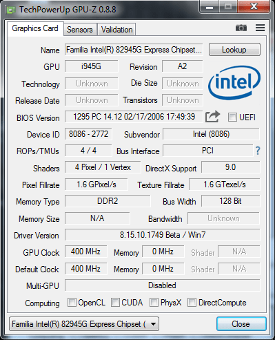 TechPowerUp GPU-Z 0.8.8