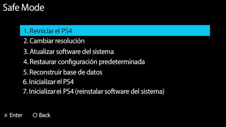 Modo Seguro PS4