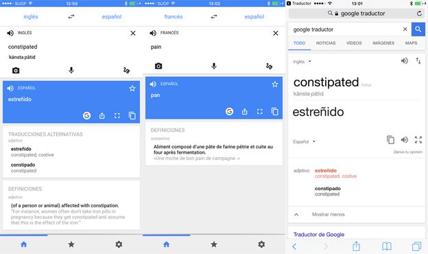 Traductor de Google diccionario