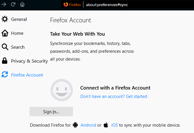 Firefox Sync