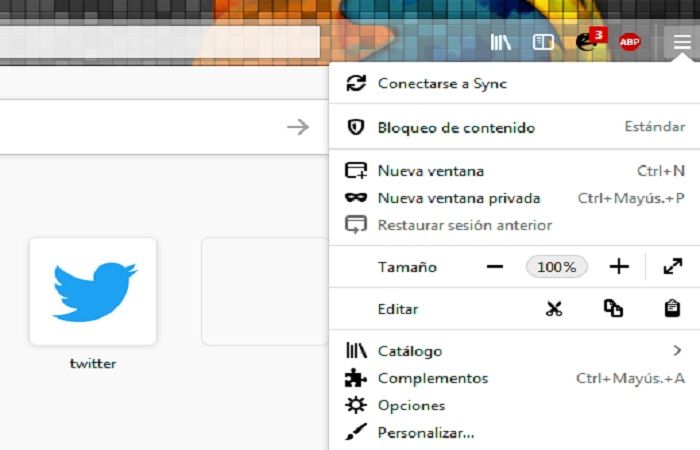 rastreadores en Firefox