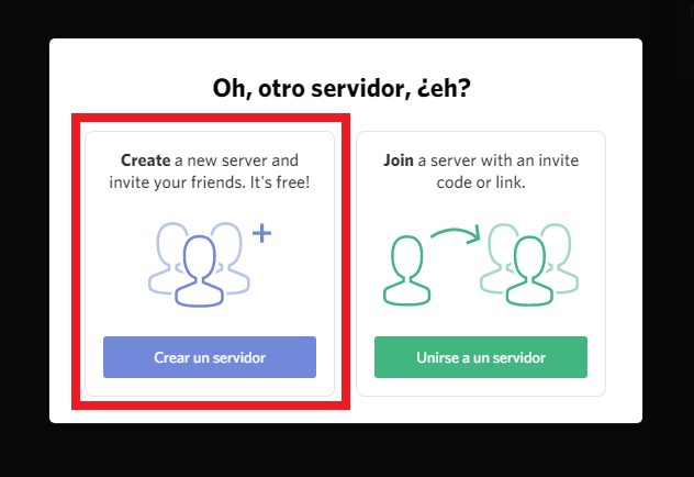 Crear un servidor en Discord