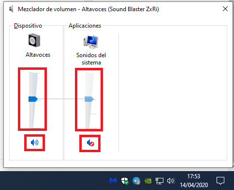 volumen sonido windows