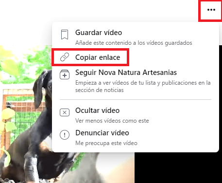 copiar url vídeo facebook