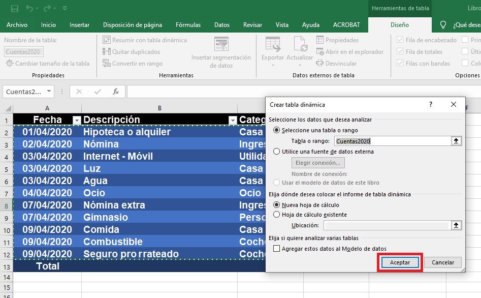 excel ingresos gastos